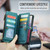 Samsung Galaxy A53 5G CaseMe C36 Card Slots Zipper Wallet RFID Anti-theft Leather Phone Case - Blue-green