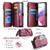 Samsung Galaxy A53 5G CaseMe C36 Card Slots Zipper Wallet RFID Anti-theft Leather Phone Case - Wine Red
