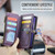 Samsung Galaxy A54 5G CaseMe C36 Card Slots Zipper Wallet RFID Anti-theft Leather Phone Case - Purple