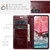 Samsung Galaxy A55 5G CaseMe 003 Crazy Horse Texture Flip Leather Phone Case - Mulberry Red Samsung Galaxy A55 5G CaseMe 003 Crazy Horse Texture Flip Leather Phone Case - Mulberry Red