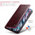 Samsung Galaxy A55 5G CaseMe 003 Crazy Horse Texture Flip Leather Phone Case - Mulberry Red Samsung Galaxy A55 5G CaseMe 003 Crazy Horse Texture Flip Leather Phone Case - Mulberry Red
