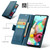 Samsung Galaxy A71 4G CaseMe 023 Butterfly Buckle Litchi Texture RFID Anti-theft Leather Phone Case - Blue