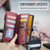 Samsung Galaxy A72 CaseMe C36 Card Slots Zipper Wallet RFID Anti-theft Leather Phone Case - Wine Red