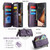 Samsung Galaxy Note20 Ultra CaseMe C36 Card Slots Zipper Wallet RFID Anti-theft Leather Phone Case - Purple
