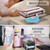 Samsung Galaxy S10 CaseMe C36 Card Slots Zipper Wallet RFID Anti-theft Leather Phone Case - Pink