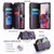 Samsung Galaxy S20 CaseMe C36 Card Slots Zipper Wallet RFID Anti-theft Leather Phone Case - Purple Samsung Galaxy S20 CaseMe C36 Card Slots Zipper Wallet RFID Anti-theft Leather Phone Case - Purple