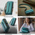 Samsung Galaxy S21 5G CaseMe C36 Card Slots Zipper Wallet RFID Anti-theft Leather Phone Case - Blue-green