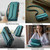Samsung Galaxy S21+ 5G CaseMe C36 Card Slots Zipper Wallet RFID Anti-theft Leather Phone Case - Blue-green