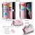 Samsung Galaxy S22 Ultra 5G CaseMe C36 Card Slots Zipper Wallet RFID Anti-theft Leather Phone Case - Pink
