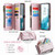 Samsung Galaxy S22+ 5G CaseMe C36 Card Slots Zipper Wallet RFID Anti-theft Leather Phone Case - Pink