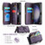 Samsung Galaxy S23 5G CaseMe C36 Card Slots Zipper Wallet RFID Anti-theft Leather Phone Case - Purple