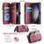 Samsung Galaxy S23 5G CaseMe C36 Card Slots Zipper Wallet RFID Anti-theft Leather Phone Case - Wine Red Samsung Galaxy S23 5G CaseMe C36 Card Slots Zipper Wallet RFID Anti-theft Leather Phone Case - Wine Red