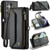 Samsung Galaxy S23 Ultra 5G CaseMe C36 Card Slots Zipper Wallet RFID Anti-theft Leather Phone Case - Black