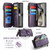 Samsung Galaxy S24 Ultra 5G CaseMe C36 Card Slots Zipper Wallet RFID Anti-theft Leather Phone Case - Purple