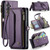 Samsung Galaxy S24+ 5G CaseMe C36 Card Slots Zipper Wallet RFID Anti-theft Leather Phone Case - Purple
