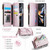 Samsung Galaxy Z Fold4 CaseMe C36 Card Slots Zipper Wallet RFID Anti-theft Leather Phone Case - Pink Samsung Galaxy Z Fold4 CaseMe C36 Card Slots Zipper Wallet RFID Anti-theft Leather Phone Case - Pink