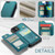 iPhone 11 CaseMe C22 Card Slots Holder RFID Anti-theft Phone Case - Blue Green
