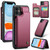 iPhone 11 CaseMe C22 Card Slots Holder RFID Anti-theft Phone Case - Wine Red