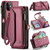 iPhone 11 CaseMe C36 Card Slots Zipper Wallet RFID Anti-theft Leather Phone Case - Wine Red