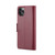 iPhone 11 Pro Max CaseMe 023 Butterfly Buckle Litchi Texture RFID Anti-theft Leather Phone Case - Wine Red