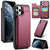 iPhone 11 Pro Max CaseMe C22 Card Slots Holder RFID Anti-theft Phone Case - Wine Red