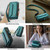 iPhone 11 Pro Max CaseMe C36 Card Slots Zipper Wallet RFID Anti-theft Leather Phone Case - Blue-green
