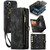 iPhone 12 / 12 Pro CaseMe 008 Detachable Multifunctional Wallet Leather Phone Case - Black