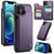 iPhone 12 / 12 Pro CaseMe C22 Card Slots Holder RFID Anti-theft Phone Case - Purple