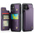 iPhone 12 / 12 Pro CaseMe C22 Card Slots Holder RFID Anti-theft Phone Case - Purple