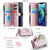 iPhone 12 CaseMe C36 Card Slots Zipper Wallet RFID Anti-theft Leather Phone Case - Pink