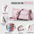 iPhone 12 CaseMe C36 Card Slots Zipper Wallet RFID Anti-theft Leather Phone Case - Pink