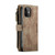 iPhone 12 mini CaseMe C30 PU + TPU Multifunctional Horizontal Flip Leather Case with Holder & Card Slot & Wallet & Zipper Pocket - Brown