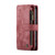 iPhone 12 mini CaseMe C30 PU + TPU Multifunctional Horizontal Flip Leather Case with Holder & Card Slot & Wallet & Zipper Pocket - Red