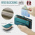 iPhone 12 mini CaseMe C36 Card Slots Zipper Wallet RFID Anti-theft Leather Phone Case - Blue-green