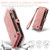 iPhone 12 Pro Max CaseMe 008 Detachable Multifunctional Wallet Leather Phone Case - Pink