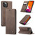 iPhone 12 Pro Max CaseMe 013 Multifunctional Retro Frosted Horizontal Flip Leather Case with Card Slot & Holder & Wallet - Coffee
