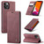 iPhone 12 Pro Max CaseMe 013 Multifunctional Retro Frosted Horizontal Flip Leather Case with Card Slot & Holder & Wallet - Wine Red