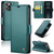 iPhone 12 Pro Max CaseMe 023 Butterfly Buckle Litchi Texture RFID Anti-theft Leather Phone Case - Pearly Blue