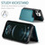 iPhone 12 Pro Max CaseMe C22 Card Slots Holder RFID Anti-theft Phone Case - Blue Green