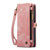 iPhone 13 CaseMe 008 Detachable Multifunctional Horizontal Flip Leather Case - Pink