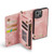 iPhone 13 CaseMe 008 Detachable Multifunctional Horizontal Flip Leather Case - Pink