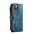 iPhone 13 CaseMe C30 PU + TPU Multifunctional Horizontal Flip Leather Case with Holder & Card Slot & Wallet & Zipper Pocket - Blue