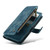 iPhone 13 CaseMe C30 PU + TPU Multifunctional Horizontal Flip Leather Case with Holder & Card Slot & Wallet & Zipper Pocket - Blue
