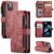 iPhone 13 mini CaseMe C30 PU + TPU Multifunctional Horizontal Flip Leather Case with Holder & Card Slot & Wallet & Zipper Pocket - Red