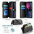 iPhone 13 mini CaseMe C36 Card Slots Zipper Wallet RFID Anti-theft Leather Phone Case - Black