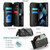 iPhone 13 Pro CaseMe C36 Card Slots Zipper Wallet RFID Anti-theft Leather Phone Case - Black