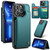 iPhone 13 Pro Max CaseMe C22 Card Slots Holder RFID Anti-theft Phone Case - Blue Green