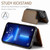 iPhone 13 Pro Max CaseMe C22 Card Slots Holder RFID Anti-theft Phone Case - Brown iPhone 13 Pro Max CaseMe C22 Card Slots Holder RFID Anti-theft Phone Case - Brown