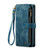 iPhone 13 Pro Max CaseMe C30 PU + TPU Multifunctional Horizontal Flip Leather Case with Holder & Card Slot & Wallet & Zipper Pocket - Blue