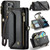 iPhone 13 Pro Max CaseMe C36 Card Slots Zipper Wallet RFID Anti-theft Leather Phone Case - Black iPhone 13 Pro Max CaseMe C36 Card Slots Zipper Wallet RFID Anti-theft Leather Phone Case - Black
